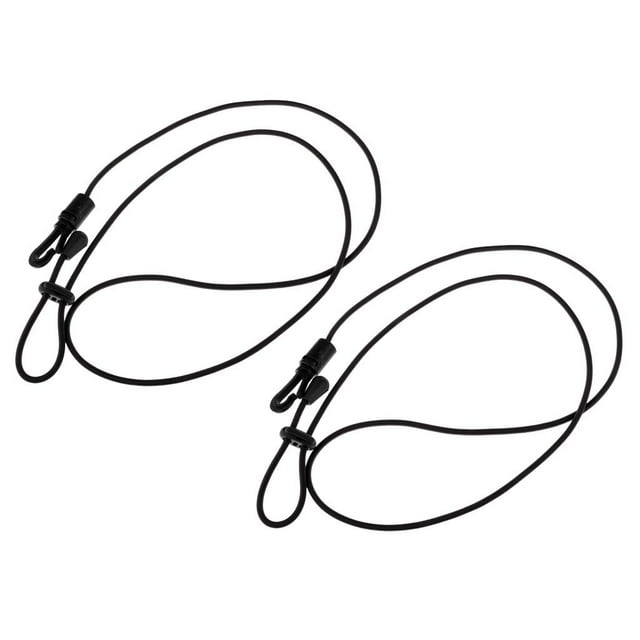 S SERENABLE 2 Pieces Kayak Paddle Leash Fishing Rod Cord Black