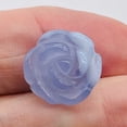 thumbnail image 2 of Blue Lace Agate Rose Flower Bead | 10x9-12x9mm | Lavender | Rose | 1 Bead |, 2 of 9