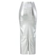 thumbnail image 7 of Clearance VUPSGEZ Women's Elastic Waist Solid Mid-Length With Pleated Large Hem A-Line Skirt (Beige,One Size), 7 of 7
