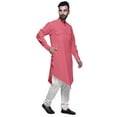 thumbnail image 4 of Atasi Asymmetrical Kurta Casual Button Down Shirt Cotton Casual Kurta Men, 4 of 5