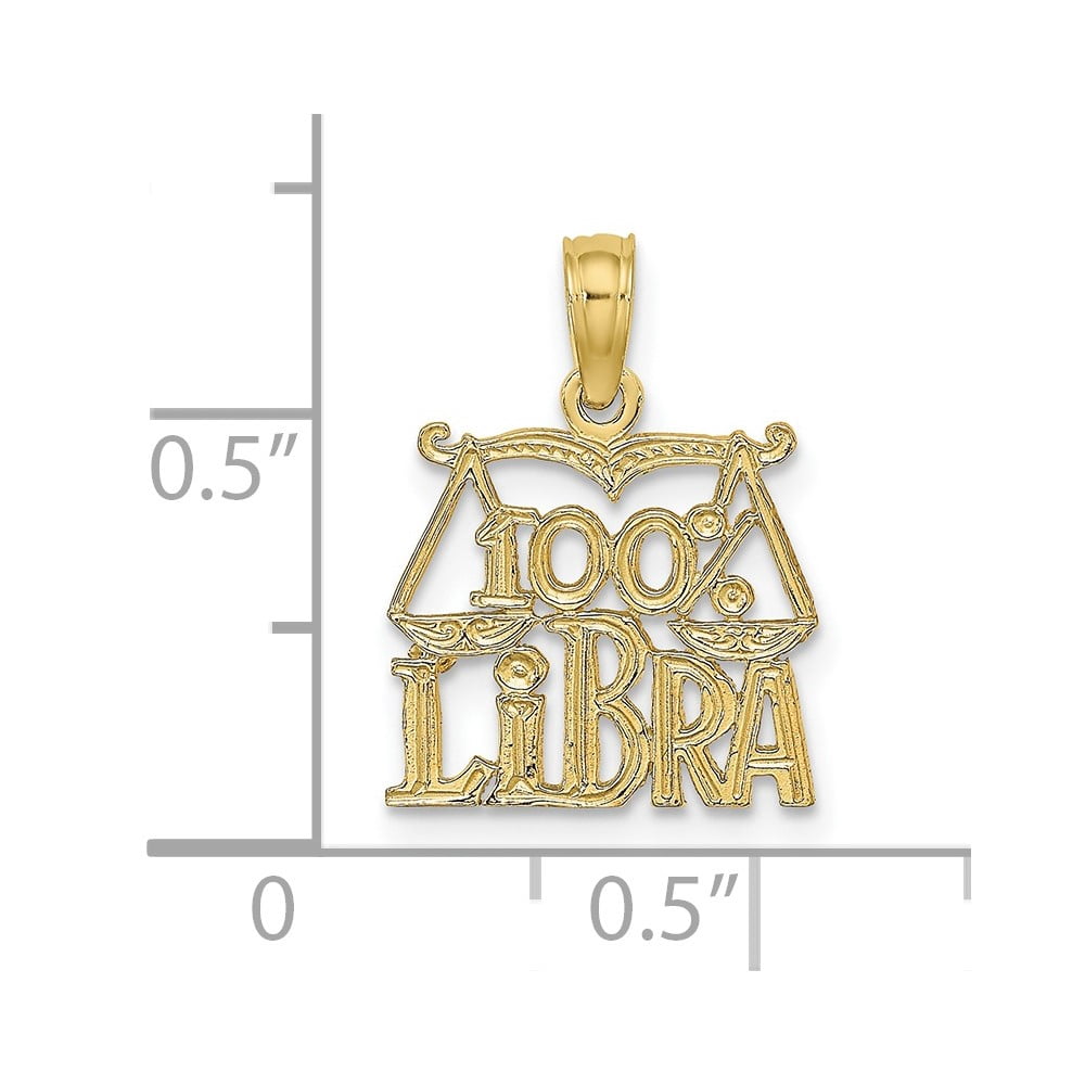 Finest Gold 10K 100 Percent Libra Zodiac Charm