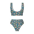 thumbnail image 5 of Daiia Corgi with Flowers Women's Bikini Set Two Piece Swimsuit High Waisted Bikini Adjustable Straps Bikini Perfect for Beach, Pool, and Summer Vacation-X-Large, 5 of 9