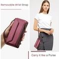 thumbnail image 4 of Haobuy for Samsung Galaxy S24 Ultra S24 Plus S24 Wallet Case with Strap Leather Flip Full Protective Case for Women, 4 of 7