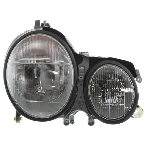 Headlamp Assembly Compatible with 2000-2003 Mercedes-Benz E430 E55 AMG E320 3.2L 3.5L V6 M112 M272 M113 302HP Replaces 65560 MB2503105 2108203861 HALOGEN 65560
