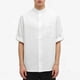 thumbnail image 1 of Blusa y camisa de manga corta con cuello alto para hombre, color liso, informal, holgada, a la moda, con botones y bolsillo, de poliéster., 1 of 5