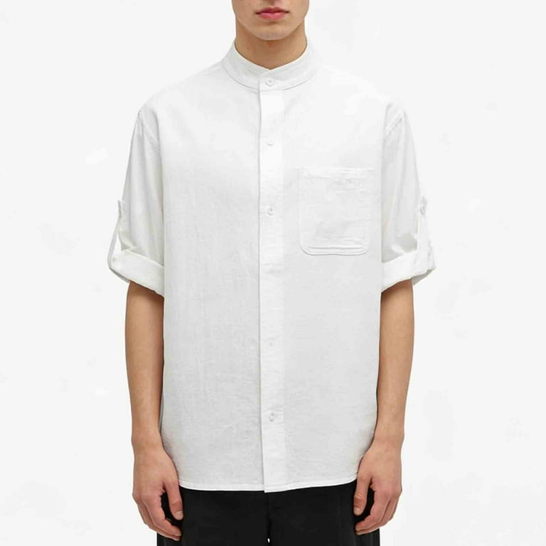 mock dress shirt collar Muaquta Solid Color Classic Fake Collar Detachable Dickey Collar Half Shirts Blouse False Collar Top for Women Men Outfits White at Amazon Women's Clothing store