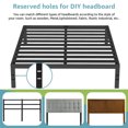 thumbnail image 6 of VOLIX 14" Black Sturdy Heavy Duty Bedframe Wide Metal Slat Platform Bedframe, King, 6 of 11