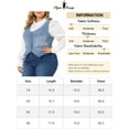 thumbnail image 6 of Unique Bargains Women's Plus Size Denim Jacket Button Up Vintage Jean Waistcoat Vest 4X Light Blue, 6 of 6