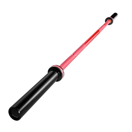 KFFKFF 6FT Barbell Bar for 2-Inch Weight Plates, Features Knurled Grip for Weightlifting, Strength Training, Squats, Deadlifts, Bench Press, Curls, and Overhead Press, Supports Up to 700lbs/317kg