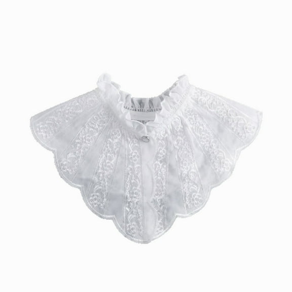 Exquisite Embroidered Shawl Collar with Victorian Noble Style, Elegant Lolita Fashion Detachable Collar