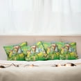 thumbnail image 3 of Ambesonne Cartoon Throw Pillow Cover 4 Pack, 2 Monkeys and Bananas, 20", Multicolor, 3 of 6