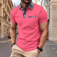 thumbnail image 2 of YABCSAZ Men's Henley Shirts Short Sleeve Classic Mens T-Shirts Regular Fit Tops for Hiking Fishing, Summer Casual Shirts Wedding Shirt Flex Relaxed Oxford Shirt for Men, 2 of 3