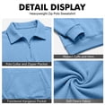 thumbnail image 7 of GrmtClth Sweatshirt for Men Quarter Zip Kangaroo Pocket Pullover Wide Collar Quarter Zip Front Kangaroo Pocket Drop Shoulder Pullover For Fall And Travel S, 7 of 7