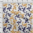 thumbnail image 3 of oneOone Cotton Cambric Yellow Fabric Asian Japanese Koifish Sewing Fabric By The Yard Printed Diy Clothing Sewing Supplies 56 Inch Wide, 3 of 5