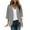 Gray, variant on Hyknon Cardigan for Women 2024 Fashion Basic Solid Color Temperament Long Sleeve Shirts Casual Loose Fitting Mesh Open Front Cardigan