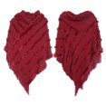 thumbnail image 5 of Suéter de punto bohemio para mujer, otoño e invierno, talla grande, con capucha, chal, poncho, chal de punto, capa, borla, 5 of 5