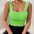 thumbnail image 2 of Timegard Tank Top for Women Square Neck Sleeveless Wide Strap Slim Comfy Cropped Casual Going out Tops, 2 of 4
