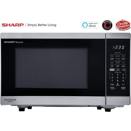 Sharp 1.4 CF Smart Countertop Microwave Oven, Orville Redenbacher's Certified