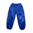 thumbnail image 3 of SonxaHe Big Girl Boy Pants Sequin Dancewear Loose Dance Pants Kids Party Holiday Costume Jazz Streetwear Trousers Blue,Sized 7-8, 3 of 8