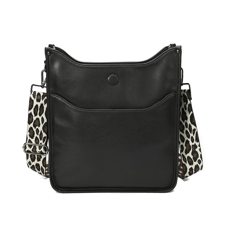 YOMYM Crossbody Bags for Women Designer Leather Hobo Handbags With  Adjustable Leopard Guitar Strap Shoulder Bucket Bags