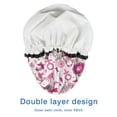 thumbnail image 4 of Shower Caps,Pink Breast Cancer and Love Waterproof Shower Cap for Women 4 Pieces,Double Reusable Hair Cover for Shower PEVA Elastic Stretch Hem, 4 of 7