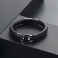 thumbnail image 4 of Personalised Inifity Locket Men's Leather Bracelet Memorial Cremation Jewelry for Ashes Holder Urn Bracelets, 4 of 7