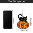 thumbnail image 4 of Halloween Decorations-Stained Glass Style Halloween Acrylic Hanging Decor,Black Cat On Pumpkin Decor,Colorful Acrylic Pendant for Window Home Fall Party Decor Halloween Gifts, 4 of 4
