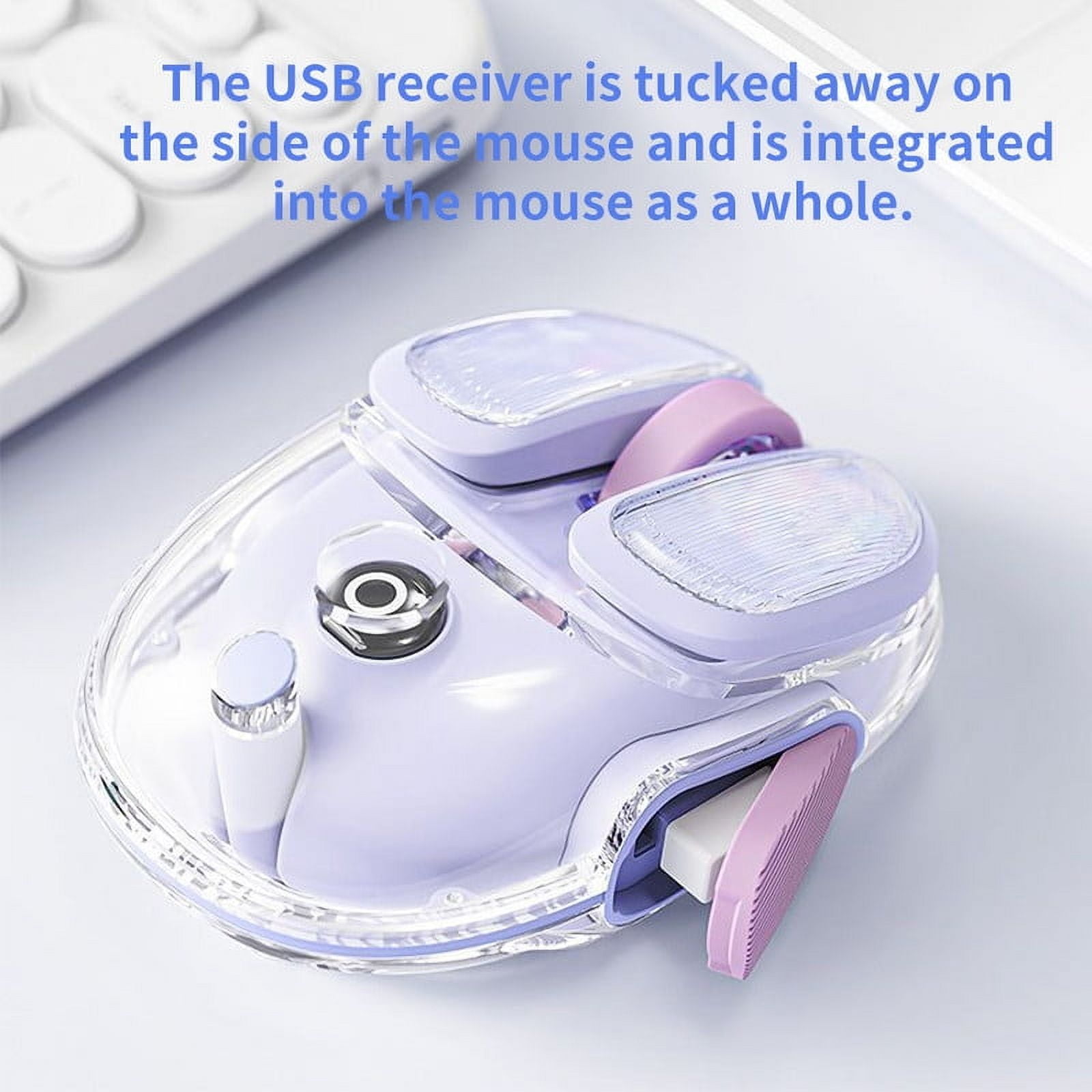 Wireless Bluetooth Mouse, Mute Mouse, High Color Value Rechargeable Gaming Games Compact Laptop Mouse for Girls Office Games