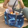 thumbnail image 2 of FOR U DESIGNS Galaxy Turtle Butterfly Print Quilted Tote Bag for Women, Reversible Two Tone Tote Handbag with Side Pockets, Lightweight Top Handle Bag for School 2026, 2 of 6