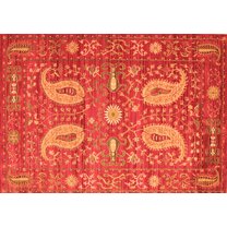 Ahgly Company Indoor Rectangle Persian Orange Traditional Area Rugs, 2' x 3'