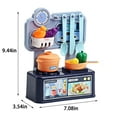 thumbnail image 3 of WLOELOEW Blue Play House Toys Set , Simulation Kitchen Can Cook Cooking Toys Set , Kitchenware Children Girls Toys Gift, 3 of 7