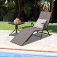 thumbnail image 5 of Gymax Set of 2 Outdoor Adjustable Chaise Lounge Chair Patio Folding Recliner Lounge Grey, 5 of 10