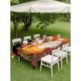 thumbnail image 3 of Outdoor Tablecloth with Umbrella Hole and Zipper, Thanksgiving Fall Rectangle Table Cloth 54x80 Inch Waterproof Tablecloth, Farmhouse Orange Green Pumpkin Leaves Picnic Table Cover for Patio Camping, 3 of 7