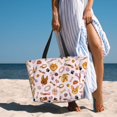 thumbnail image 3 of Wukai Cute Dog Print Zipper Bag,large Beach Tote Bag,Waterproof Sandproof Bag,Grocery and Picnic Tote Travel Bag, 3 of 5