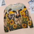 thumbnail image 6 of Farm Cows Womens Casual Crewneck Sweatshirt Long Sleeve Tops Cute Pullover Loose Fit, 6 of 7