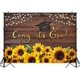 thumbnail image 4 of Congrats Graduation Backdrops Rustic Sunflowers Wood Board Banner Class of 2022 Grad Prom Party Photography Backdrop Black Gold Grad Cap 5x3ft Photo B, 4 of 4
