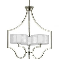 Progress Lighting Caress Polished Nickel Traditional/Formal Chandelier w/ 3 Light 60W - P4644-104WB