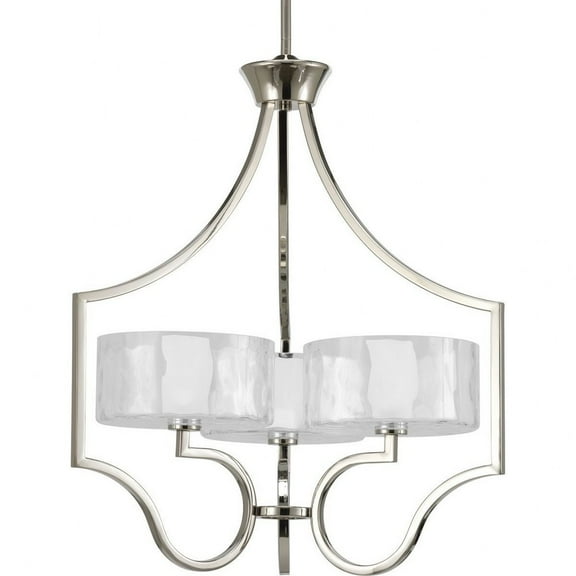 Progress Lighting Caress Polished Nickel Traditional/Formal Chandelier w/ 3 Light 60W - P4644-104WB