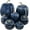 Dark Blue, variant on Jollyzo 7 Pcs Assorted Sizes Harvest Cream Artificial Pumpkins Faux Cream Pumpkins Foam Decorative Pumpkins for Fall Farmhouse Autumn Wedding Halloween Thanksgiving Rustic Harvest Table Centerpiece