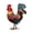 Red, variant on 15.7 Inch 3D Colorful Metal Rooster Garden Ornament, Weatherproof Farmhouse Rooster Sculpture for Indoor Patio Yard Outdoor Decor