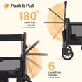thumbnail image 4 of HARPPA Foldable Wagon Stroller for 2 Kids, Kids Wagon with Canopy, 5-Point Harness, Bench Seat, Black, 4 of 8