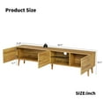 thumbnail image 6 of Paproos TV Stand for 70 inch TV, Mid Century TV Cabinet with 3 Doors, TV Console Table with Storage Cabinets, Media Console Table Entertainment Center with Open Shelve for Living Room, Office, Oak, 6 of 7