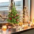 thumbnail image 2 of Costway 20" Table PE Décoration de Noël Arbre W / Pommes de Pin & Baies Rouges, 2 of 10