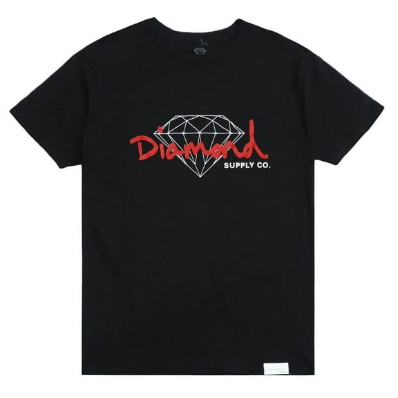 Diamond Supply Co. Men's T-Shirt OG Diamond Short Sleeve Tee (Medium, Black)