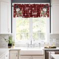 thumbnail image 2 of Red Plaid Snowman Christmas Kitchen Valances for Windows 42x12 Inch Kitchen Curtains Valances Rod Pocket Xmas Snowflake Winter Gifts Bathroom Window Valances for Window Treatment Decor, 2 of 6