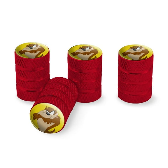Looney Tunes Taz Tire Rim Wheel Aluminum Valve Stem Caps