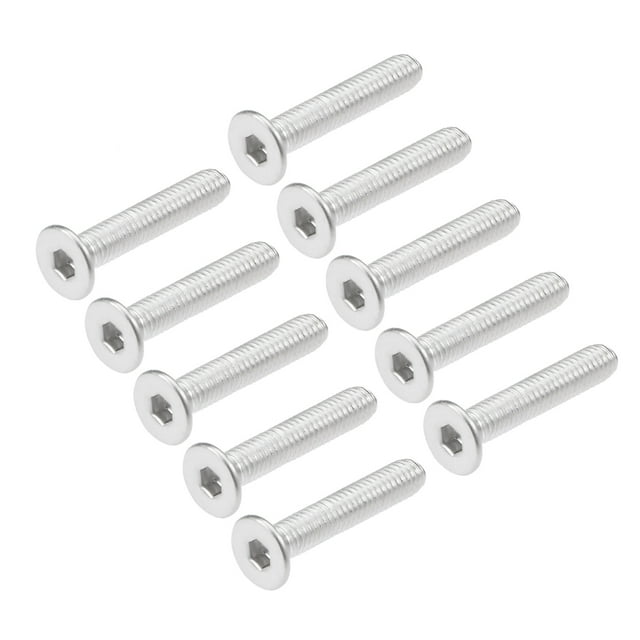 Unique Bargains M3x16mm Flat Head Machine Screws Inner Hex Screw 304 Stainless Steel Fasteners Bolts 40 Pcs