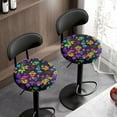 thumbnail image 2 of SEANATIVE Colorful Mushroom Bar Stool Covers 12"-14" Round Size S Stool Seat Slipcover Size S 2 PCS Chair Seat Cushion Cover Protector Decor for Banquet Kitchen Shop, 2 of 7