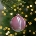 thumbnail image 3 of Northlight Pink and White Marbled Glass Ball Christmas Ornament 3" (75mm), 3 of 3