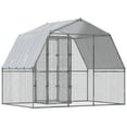 thumbnail image 6 of vidaXL Chicken Cage Silver Galvanized steel, PE (polyethylene) Large, 6 of 21